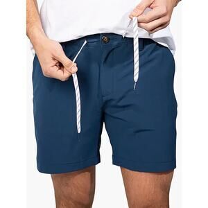 Chubbies Everywear 6 Inch Inseam Performance Shorts Mens XXL Blue Elastic Waist